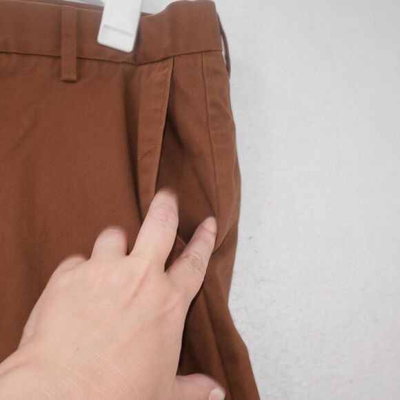 NEW Amazon Essentials Classic Men's Khaki Dress Pants Chinos 33X34 Dark Brown - Picture 7 of 10